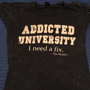 Addicted University fitted girls tee